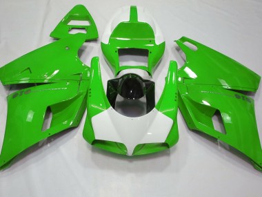 1993-2005 Gloss Green & White Ducati 996 748 916 998 Fairings