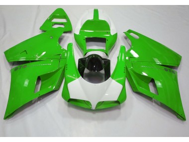 1993-2005 Gloss Green & White Ducati 996 748 916 998 Fairings