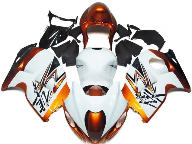 1997-2007 Bronze and White Style Suzuki GSXR 1300 Fairings