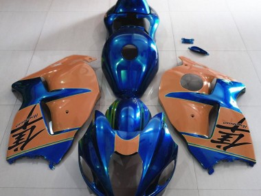 1997-2007 Gloss Blue and Desert Tan Suzuki GSXR 1300 Fairings