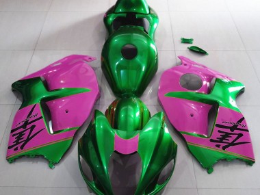 1997-2007 Gloss Green and Pink Suzuki GSXR 1300 Fairings