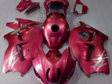 1997-2007 Gloss Red & Silver Suzuki GSXR 1300 Fairings