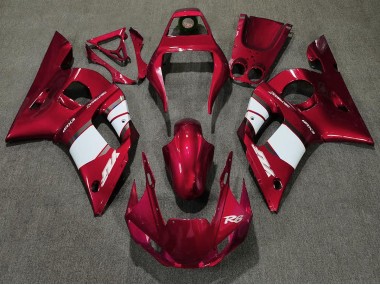 1998-2002 Deep Red & White Yamaha R6 Fairings