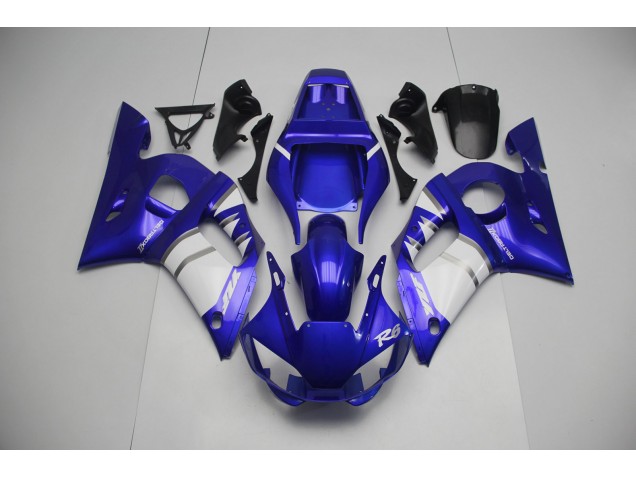 1998-2002 Silver White and Blue Yamaha R6 Fairings