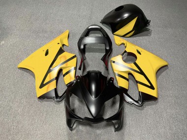 2001-2003 Matte Black and Yellow Honda CBR600 F4i Fairings