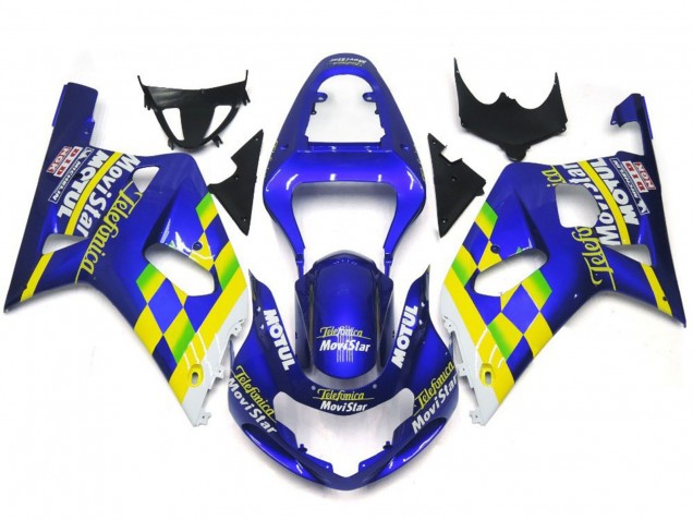 2001-2003 MoviStar Blue Gloss Suzuki GSXR 600-750 Fairings