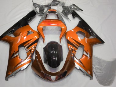 2001-2003 Orange and Silver Suzuki GSXR 600-750 Fairings