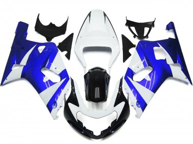 2001-2003 Vibrant Blue and White OEM Style Suzuki GSXR 600-750 Fairings