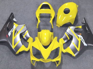 2001-2003 Yellow and Matte Silver Honda CBR600 F4i Fairings