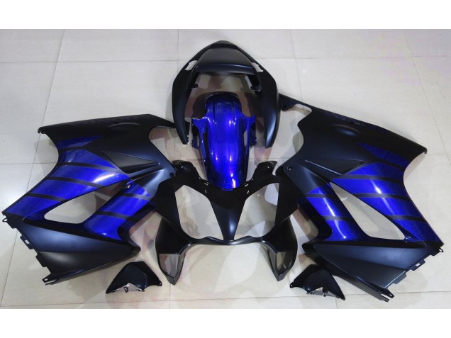 2002-2012 Matte Black & Blue Honda VFR800 Fairings