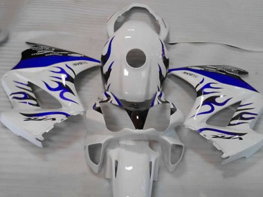 2002-2012 White Blue Flame Honda VFR800 Fairings