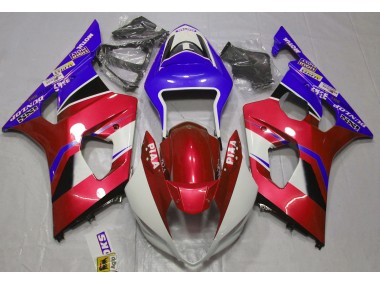 2003-2004 Gloss Candy Red and Blue Suzuki GSXR 1000 Fairings