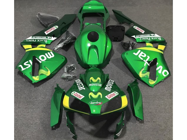 2003-2004 Green Movistar Honda CBR600RR Fairings