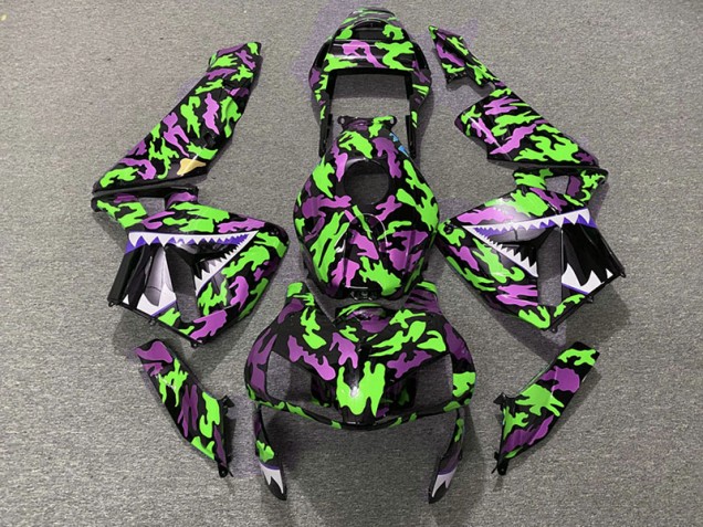 2003-2004 Green and Pink Camo Honda CBR600RR Fairings