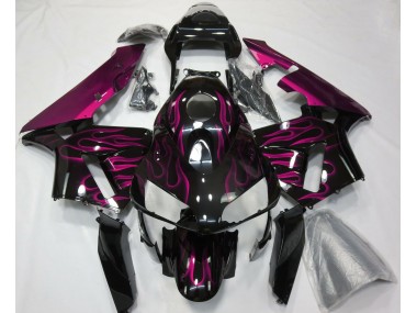 2003-2004 Hot Pink Flames Honda CBR600RR Fairings