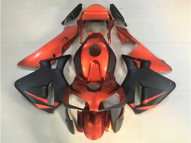 2003-2004 Orange and Matte Black Honda CBR600RR Fairings