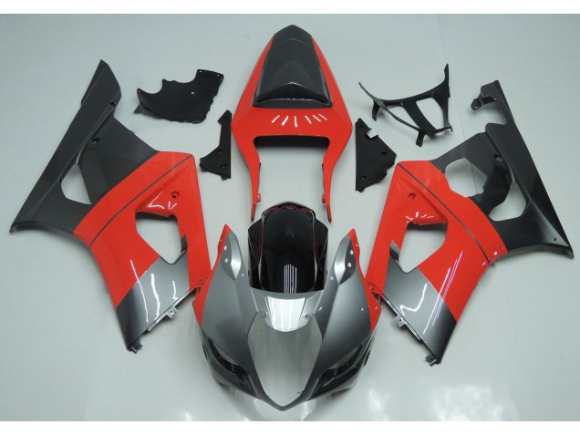 2003-2004 Red Silver and Black Suzuki GSXR 1000 Fairings