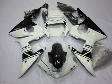 2003-2005 Black and white Yamaha R6 Fairings