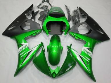 2003-2005 Gloss Green & White Yamaha R6 Fairings