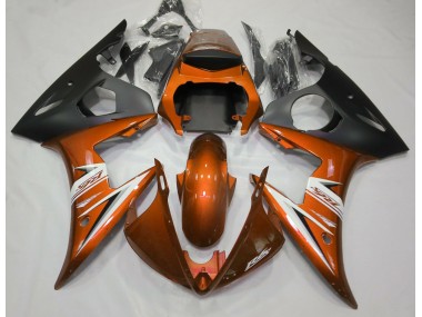 2003-2005 Gloss Orange & White Yamaha R6 Fairings