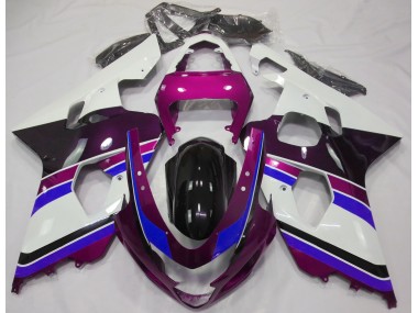 2004-2005 Gloss Pink and Blue Suzuki GSXR 600-750 Fairings