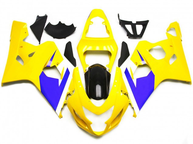 2004-2005 Gloss Yellow and Vibrant Blue Custom Suzuki GSXR 600-750 Fairings