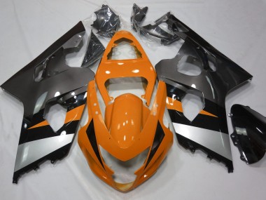 2004-2005 Orange and Silver Suzuki GSXR 600-750 Fairings