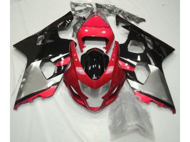 2004-2005 Red Silver and Black Suzuki GSXR 600-750 Fairings