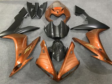 2004-2006 Gloss Orange and Carbon Style Yamaha R1 Fairings