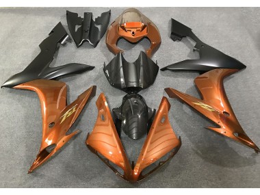 2004-2006 Gloss Orange and Carbon Style Yamaha R1 Fairings