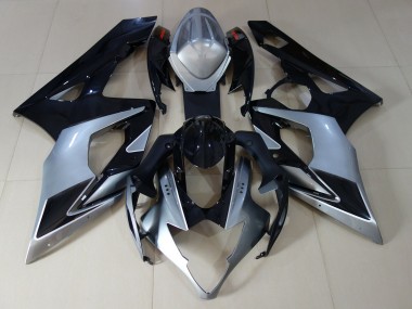 2005-2006 Gloss Silver and Black Suzuki GSXR 1000 Fairings