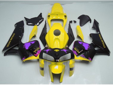 2005-2006 Gloss Yellow & Purple Splatter Honda CBR600RR Fairings