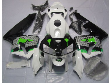 2005-2006 Green Splatter on Gloss Black Honda CBR600RR Fairings