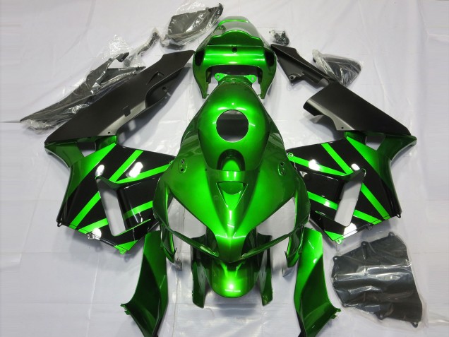 2005-2006 Green and Black Honda CBR600RR Fairings