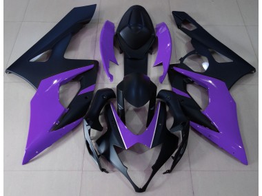 2005-2006 Matte Black & Purple Suzuki GSXR 1000 Fairings