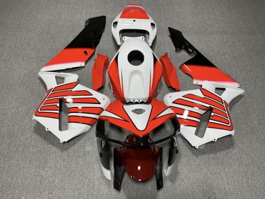 2005-2006 Red and White Wings Honda CBR600RR Fairings