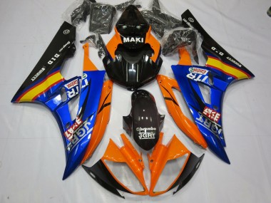 2006-2007 Blue Orange Yamaha R6 Fairings