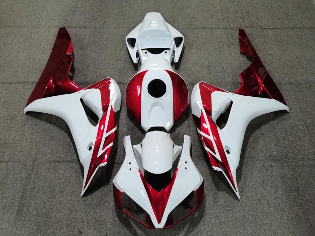 2006-2007 Candy Red and White Honda CBR1000RR Fairings