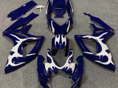 2006-2007 Dark Blue & White Design Suzuki GSXR 600-750 Fairings