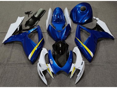 2006-2007 Gloss Blue White and Yellow Suzuki GSXR 600-750 Fairings