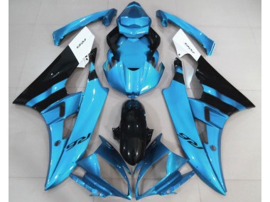 2006-2007 Gloss Light Blue and Black Yamaha R6 Fairings