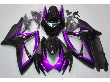 2006-2007 Gloss Purple and Black Suzuki GSXR 600-750 Fairings