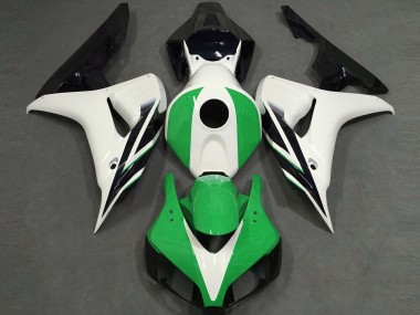 2006-2007 Gloss White Green Black Honda CBR1000RR Fairings