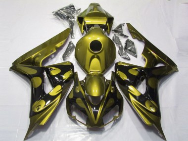 2006-2007 Gloss Yellow and Black Honda CBR1000RR Fairings