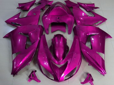 2006-2007 Hot Pink Plain Kawasaki ZX10R Fairings