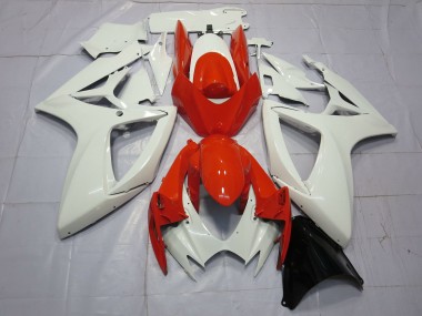 2006-2007 Orange and White Suzuki GSXR 600-750 Fairings