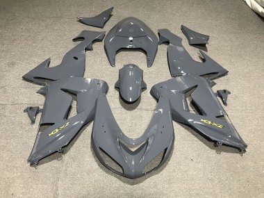 2006-2007 Smooth Gray & Yellow Kawasaki ZX10R Fairings