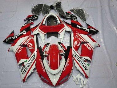 2006-2007 White Red Kawasaki ZX10R Fairings