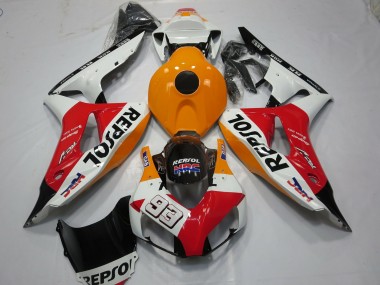 2006-2007 White Repsol 93 Honda CBR1000RR Fairings