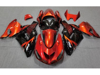 2006-2011 Burnt Orange Black Kawasaki ZX14R Fairings